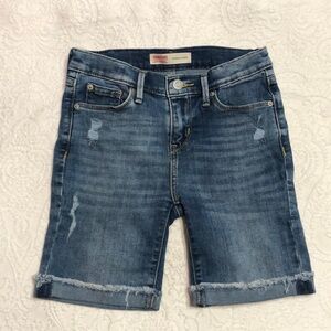 Signature by Levi Strauss Girls Size 10 Blue Jean Bermuda Shorts